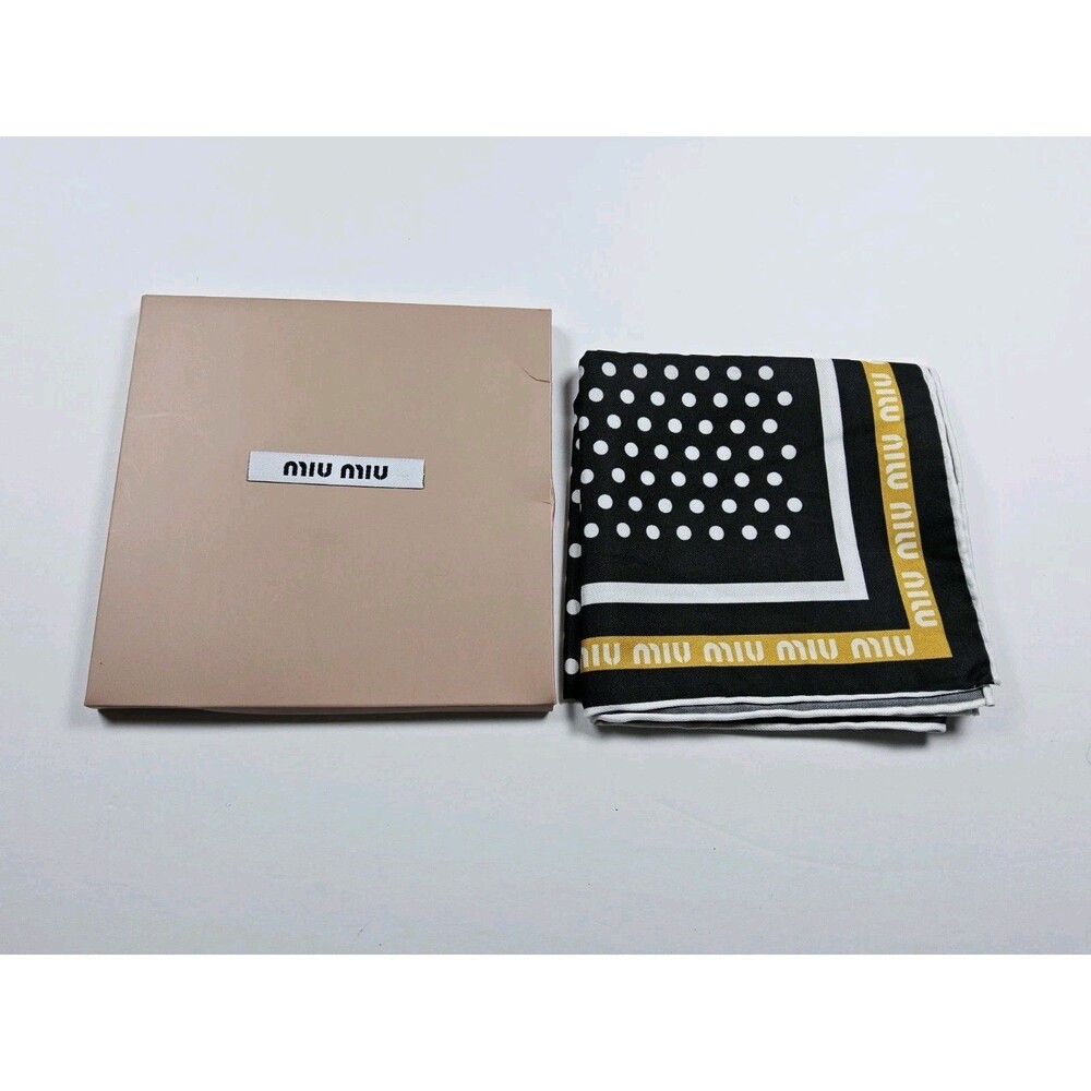 Miu Miu GWP Gift With Purchase Novelty Silk Handkerchief Bandana Scarf